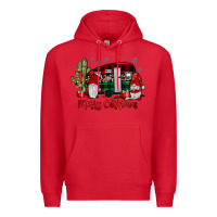 Red merry christmas gnome caravan Premium Hoodie - JahusDesignShop