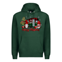 Sports Green merry christmas gnome caravan Premium Hoodie - JahusDesignShop