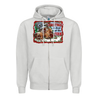 Dove Grey christmas is best at the farm Zipper Hoodie - RanaPortraitStore