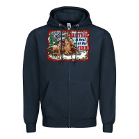 Navy christmas is best at the farm Zipper Hoodie - RanaPortraitStore
