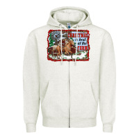 Oatmeal Heather christmas is best at the farm Zipper Hoodie - RanaPortraitStore