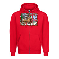 Red christmas is best at the farm Zipper Hoodie - RanaPortraitStore