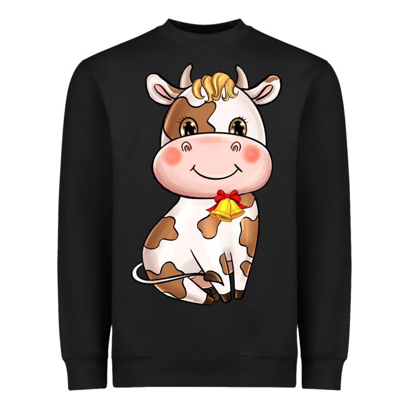 Cartoon Cow Heavyweight Sweatshirt by NancyCooperArtShop | Teevron