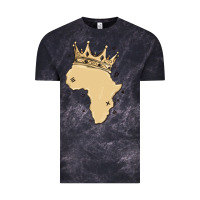 Cloud Black africa with crown Vintage Tee - MaliasSmallBusiness