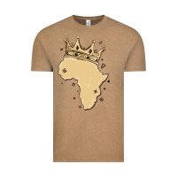 Vintage Coffee africa with crown Vintage Tee - MaliasSmallBusiness