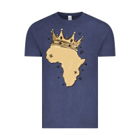 Vintage Denim africa with crown Vintage Tee - MaliasSmallBusiness