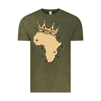 Vintage Olive africa with crown Vintage Tee - MaliasSmallBusiness