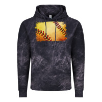 Cloud Black softball brushstroke Vintage Hoodie - Jasminsmagicworld