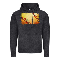 Vintage Black softball brushstroke Vintage Hoodie - Jasminsmagicworld