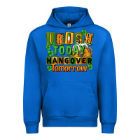 Cobalt Irish today hangover tomorrow  St. Patricks Day Urban Hoodie - FaDigitalArtStudio