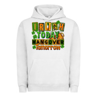 Pigment Lunar Rock Irish today hangover tomorrow  St. Patricks Day Urban Hoodie - FaDigitalArtStudio