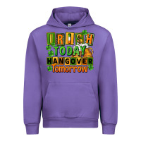 Tulip Irish today hangover tomorrow  St. Patricks Day Urban Hoodie - FaDigitalArtStudio