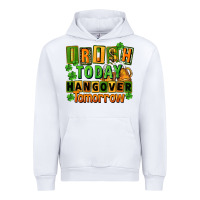 White Irish today hangover tomorrow  St. Patricks Day Urban Hoodie - FaDigitalArtStudio
