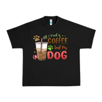 Black all i need is coffee and my dog Urban Heavy Tee - MaliasSmallBusiness