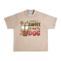 French Oak all i need is coffee and my dog Urban Heavy Tee - MaliasSmallBusiness