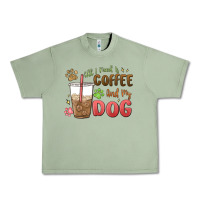 Oil Green all i need is coffee and my dog Urban Heavy Tee - MaliasSmallBusiness