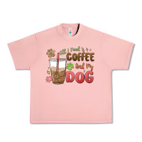 Salmon all i need is coffee and my dog Urban Heavy Tee - MaliasSmallBusiness