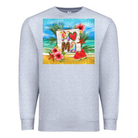 Heather Grey summer mama Premium Sweatshirt - TumblerDesignByShophia
