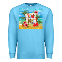 Ocean Blue summer mama Premium Sweatshirt - TumblerDesignByShophia