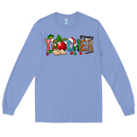 Colony Blue christmas teacher Long Sleeve Tee - NancyCooperArtShop