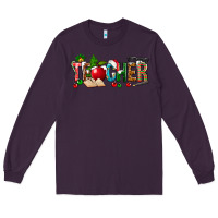 Plum christmas teacher Long Sleeve Tee - NancyCooperArtShop