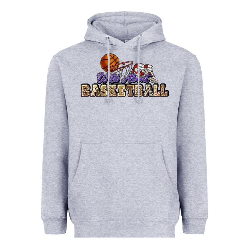 Wild About Basketball Heavyweight Hoodie by HowdyJamesFarm | Teevron