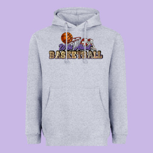 Wild About Basketball Heavyweight Hoodie Designed By Howdyjamesfarm