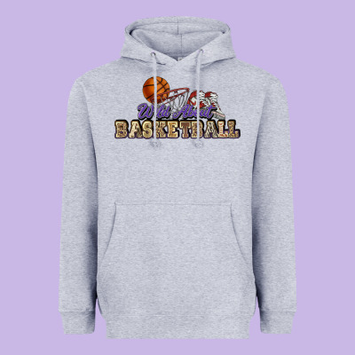 Wild About Basketball Heavyweight Hoodie Designed By Howdyjamesfarm