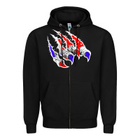 Black American Flag Claw Zipper Hoodie - Bettercallsaul