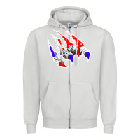 Dove Grey American Flag Claw Zipper Hoodie - Bettercallsaul