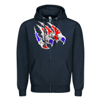 Navy American Flag Claw Zipper Hoodie - Bettercallsaul