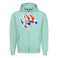 Seafoam American Flag Claw Zipper Hoodie - Bettercallsaul