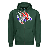 Sports Green American Flag Claw Zipper Hoodie - Bettercallsaul