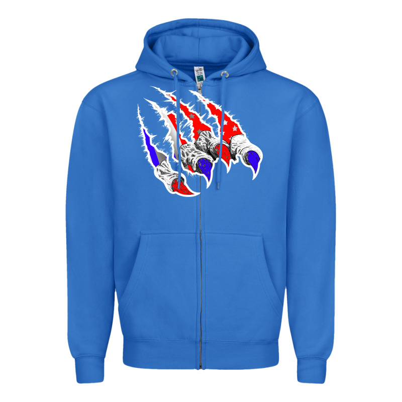 American Flag Claw Zipper Hoodie by Bettercallsaul | Teevron
