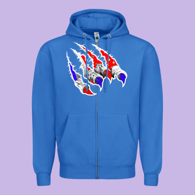 American Flag Claw Zipper Hoodie Designed By Bettercallsaul