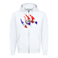 White American Flag Claw Zipper Hoodie - Bettercallsaul