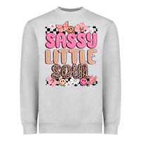 Heather Grey sassy little soul Heavyweight Sweatshirt - MaliasSmallBusiness