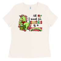 Bone All I Want For Christmas Is A Unicorn Ladies Tee - FaDigitalArtStudio