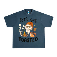 Midnight Navy let's get toasted camping Urban Heavy Tee - MaliasSmallBusiness