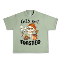 Oil Green let's get toasted camping Urban Heavy Tee - MaliasSmallBusiness