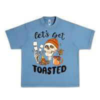 Pebble Blue let's get toasted camping Urban Heavy Tee - MaliasSmallBusiness