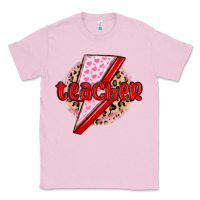 Bubblegum Pink teacher lightning bolt valentines day Classic Tee - MaliasSmallBusiness