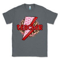 Charcoal Heather teacher lightning bolt valentines day Classic Tee - MaliasSmallBusiness