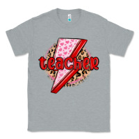 Heather Grey teacher lightning bolt valentines day Classic Tee - MaliasSmallBusiness