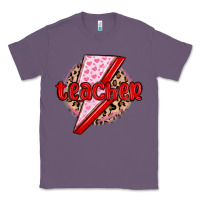 Lavender teacher lightning bolt valentines day Classic Tee - MaliasSmallBusiness