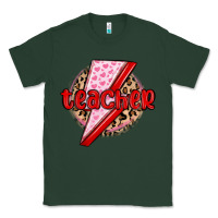 Sports Green teacher lightning bolt valentines day Classic Tee - MaliasSmallBusiness