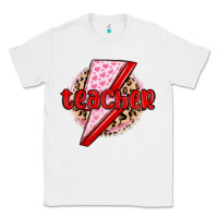 White teacher lightning bolt valentines day Classic Tee - MaliasSmallBusiness
