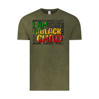 Vintage Olive i am a black child Vintage Tee - MaliasSmallBusiness