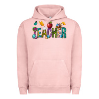 Pigment Salmon Easter Teacher Urban Hoodie - BundleAndBundleShop