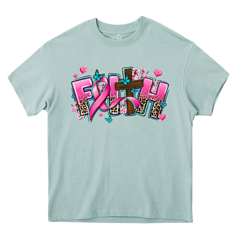 Cancer Faith Cross Heavy Core Tee by AdoDesignShop | Teevron